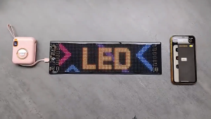 แผงเมทริกซ์ LED ที่ยืดหยุ่น จอแสดงผล LED พิกเซล USB 5V ไฟแอนิเมชั่นแบบไดนามิกของแผง LED การควบคุมแอพ Bluetooth