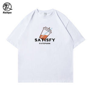 เสื้อยืดแขนสั้นผ้าฝ้ายแท้หลวมๆ สำหรับผู้ชาย ทรงหลวมๆ แขนสั้น ทรงปกติ วัสดุอื่นๆ สำหรับฤดูร้อน