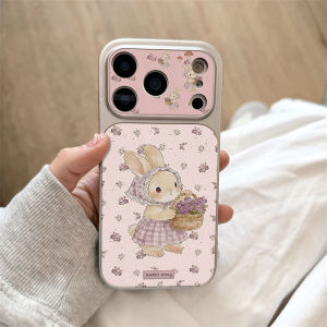 Cute Cartoon Flowers And Cat Phone Case For iPhone 17 Pro Max 16 15 14 Pro Max 13 11 12 Shockproof Lychee Leather Cover Capa