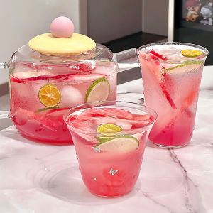 Large Capacity Glass Cold Brew Tea Pot Fridge Cooling Home Use Tea Maker Food Grade Cold Water Pot Ice Tea Cup