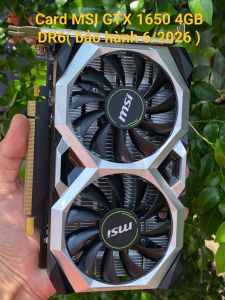 Card MSI GTX 1650-4GB DR6 XS OC hàng đẹp nguyên Zin bảo hành dài hạn 6/2026.