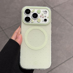 SENBO | Green Polka Dot Phone Case Slim Magnetic All-Round Shockproof