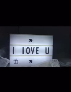 Lampu Malam LED A5 Light Box Lampu Hias Dekorasi Huruf - Hitam/Mix Lampu Display Dekorasi Kamar