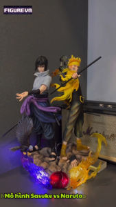 Mô hình bộ đôi Naruto và Sasuke siêu nét 38 cm có LED - Naruto