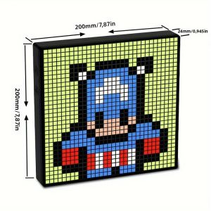 Màn Hình LED Pixel 32x32 Lập Trình Được Nghệ Thuật Pixel Điều Khiển Bằng Ứng Dụng Hoạt Hình Sáng Tạo Văn Bản & Đồng Hồ Kỹ Thuật Số Đèn Ngủ Vui Nhộn Dành Cho Game Thủ