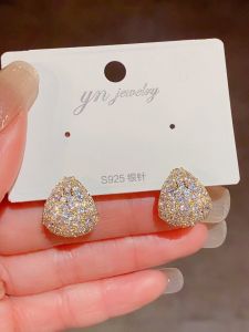 Exquisite Fashionable Silver Zirconia Tear Drop Earrings S925 Silver Needle Super Shiny Unique Design Sensation Earrings