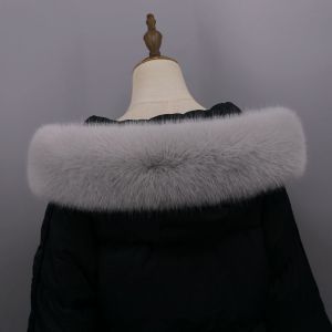 Womens Fashionable Fox Fur Collar Jacket Coat Multi-Functional Simulated Leather Long Rectangular Shape Thickened for All Seasons
