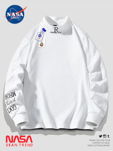 Wassup Panda Mens Long Sleeve Thermal T-Shirt High Neck Thickened Warm Autumn Winter Fashionable Printed Loose Fit Polyester