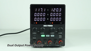 เครื่องจ่ายไฟ DC คู่ KUAIQU แบบปรับค่าได้: 30V 10A ปรับสวิตชิ่งแบบควบคุม ชุดต่ออนุกรม (60V 10A) ต่อขนาน (30V 20A) ความแม่นยำสูง พร้อมพอร์ต USB 5V/2A สำหรับโต๊ะทำงานหรือห้องแล็บ