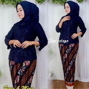Set Kebaya Wisuda Kebaya Kartini Brokat Kebaya Modern Wanita Floy Kebaya Pesta Kondangan