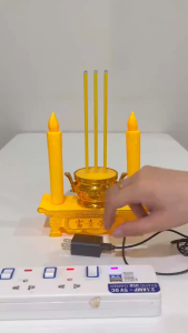 ชุดธูปเทียนไหว้เจ้าled กระถางธูปไฟฟ้า การใช้ปลั๊กไฟและอินเทอร์เฟซ USB ความยาวสายไฟ 1.5 เมตร