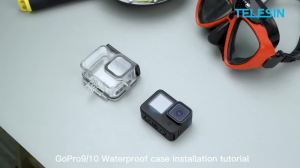 TELESIN | TELESIN 60M Waterproof Case For GoPro Hero 13 12 11 10 9 Underwater Diving Housing Cover With Filter Action Camera Accessories