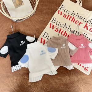 Fashion Dog Shirt Autumn Warm Dog Clothes Letter Print Puppy Pullovers Cute Soft Cat Hoodies Pet Sweatshirts Chihuahua Costumes