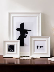 Minimalist White Wooden Photo Frame DIY Artwork Mounting Frame