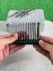 NiuXiang | Bộ Mũi Khoan Allen Đầu Bi 1.5-10mm Bộ Tua Vít Đầu Lục Giác 75mm Bộ Từ Tính Mô-men Xoắn Cao Dùng Cho Máy Khoan Điện - Thép Đa Kích Cỡ Chống Trơn Trượt
