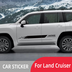 Car Side Sticker For Toyota Land Cruiser Cruisers IC200 300 100 80 ZX V8 75 Motorcycle Graphics Mountain Decor Decal Auto Cover
