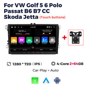9 Inch Car navigation head unit Wireless CarPlay Auto for Volkswagen Golf 5 6 Polo Passat B6 B7 CC Skoda Jetta FM Radio BT WIFI