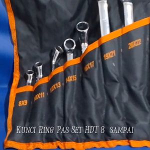 Kunci Ring Pas Set HDT 8  - 24 mm konci