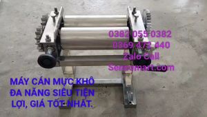 Máy cán khô mực làm mềm mực nướng inox quay tay