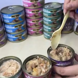 170g Premium Cat Food Creamy Wet Canned Chicken + Tuna Cat Food/Snack Adult & Kitten