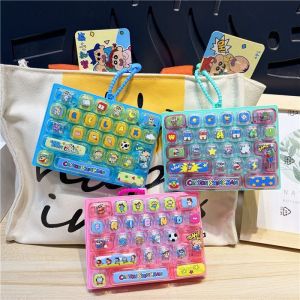 Bandai | Crayon Shin-chan 26-key Keyboard Keychain Stress ReliefToy Student Bag Charm Couple Bag Decoration Keychain Anime Cosplay