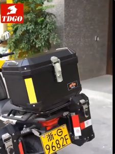 45L Kotak Penyimpanan Motor Murah ABS Belakang untuk Gunung Sepeda Motor dengan Lampu Strip Reflektif