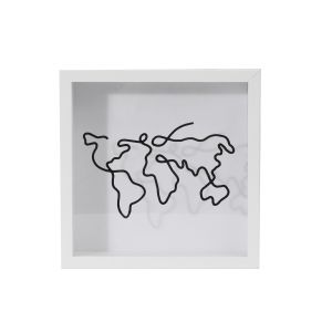 Time Fragment Picture Frame Concert Ticket Travel Postcard Map Air Ticket Storage Box Square Shape Home Decoration Frame
