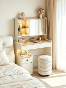 HETU | Hidden Mirror Dressing Table with Storage Desk