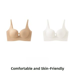 PIER N°5 | Herbal Origin Seamless Womens Underwear Summer Invisible Skin Color Foundation Liquid Bra Round Chest Gathered Full Cup V-Neck