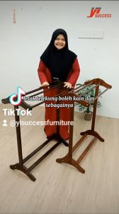 Yi Success Low Towel Hanging Rack / Stable Wooden Towel Rack / Tuala Rack / Penyidai Baju / Quality Wooden Towel Rack