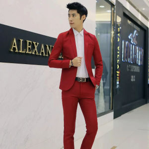Jas pria - Setelan Jas dan Celana - Jas Pesta Pria Exclusive - merah maroon