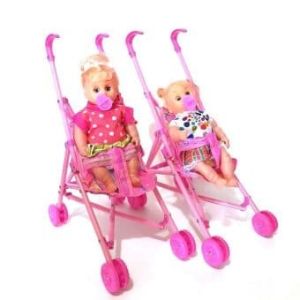Mainan Dorongan Stroller Boneka Menangis Panggil PapaMama