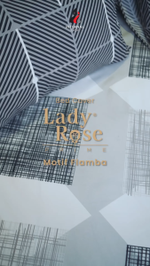 Lady Rose Prime - Sprei Single 120x200 Tinggi 30cm Bantal 1 Guling 1 - Motif Geometri / Kotak / Garis
