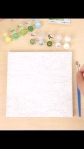 MW Paint By Number Kit 20x20cm Lukisan Kanvas DIY Digital Painting Kit With Kanvas Seri Bunga