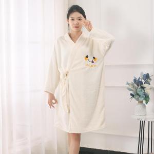 Coral Fleece Wearable Bathrobe