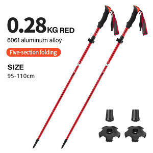 BISINNA 2pcs Ultralight Trekking Poles Folding Aluminum Walking Sticks Hiking Canes Walking Poles Nodic Walking Sticks