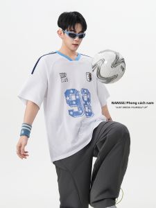 NANSSE | Áo Thun V-Neck In Họa Tiết Thoáng Khí