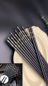 Sét-10 Đôi Đũa Nhật Bản Chống Trượt Chống Ẩm Mốc Đũa Nhựa Kháng Khuẩn Chịu Nhiệt An Toàn