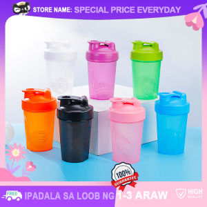400ML Korean Fashion Shaker Bottles for Whey Protein Powder Mixing Bottle Fitness Gym Shaker Mug Outdoor Portable Plastic Drink Cups