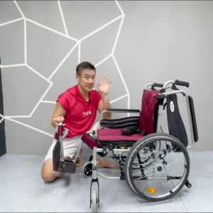 ViN-46A5M Lightweight Wheelchair Detachable Footrest Armrest Flip Up Washable removable Seat Back Cushion Foldable Aluminum Alloy elderly self propelled wheelchair self push 18 inches wheelchair seat 19 inches entrance width hospital recommended