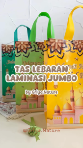 3 pcs Tas Lebaran Super Jumbo 38x35x15cm Laminasi Tebal | Tas Parcel Idul Fitri | Tas Hampers Lebaran Besar | Tas Parcel Idul Fitri Laminasi | Goodie Bag Lebaran Murah | Tas Hampers Hari Raya LJM