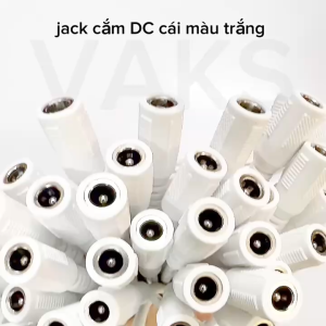 Jack cắm DC cái trắng dài 30cm _ 5521
