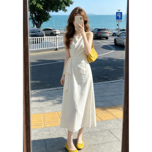 ZHENMANZI | Elegant Sleeveless White French Dress Slimming