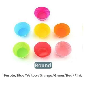 Round Heart Star Rose Square Silicone Molds 12 Pieces