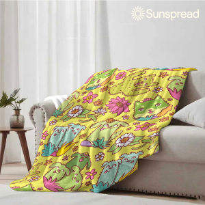 Beast Kingdom | Cactus Petal Cartoon Soft Warm Flannel Blanket Lightweight Cozy Christmas Halloween Home Decor Room