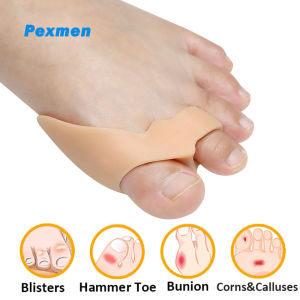 Pexmen 2/4Pcs Gel Bunion Corrector Toe Separator Spacer Toe Straighter for Hallux Valgus Blisters Overlapping and Hammer Toe