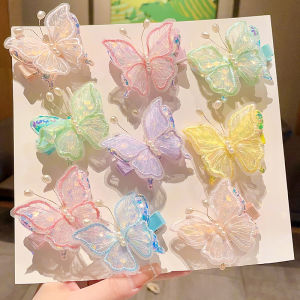 Adorable Butterfly Hair Clips for Girls Side Bangs Duckbill Clip No Damage Hair Accessories Childrens Headwear Korean Style