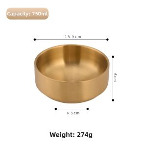 CHUANGGUANJIA | Anti-Scald Soup Bowl 304 Stainless Steel Double Layer
