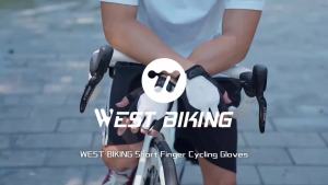 West Biking | WEST BIKING Breathable Summer Half Finger Cycling Gloves Shock Absorb Thick Palm Pad Anti-slip MTB Road Sports Protective Gloves