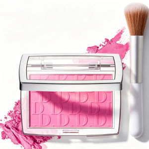 ibcccndc | 2pcs Matte Embossed Blush Palette High Pigmented Pink Coral Cheek Blush Powder With Professional Makeup Brush
